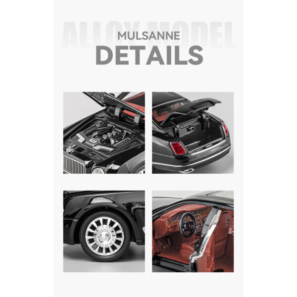 124 Bentley Mulsanne Alloy Die-Cast Model Car With Sound & Light details