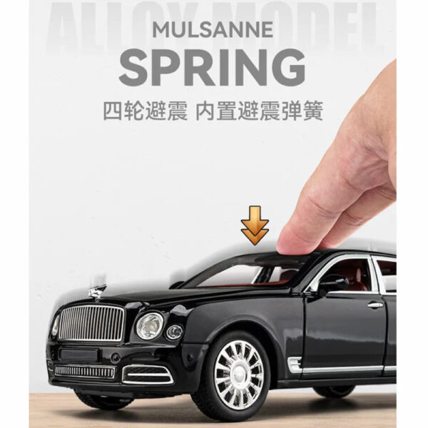 124 Bentley Mulsanne Alloy Die-Cast Model Car With Sound & Light sunroof