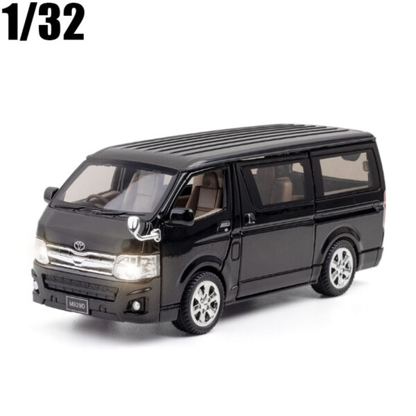 High Simulation 132 Toyota Hiace Alloy Die-Cast MPV Vehicle