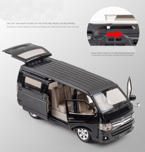 Toyota Hiace Alloy Die-Cast Model MPV Vehicle With Sound And Light