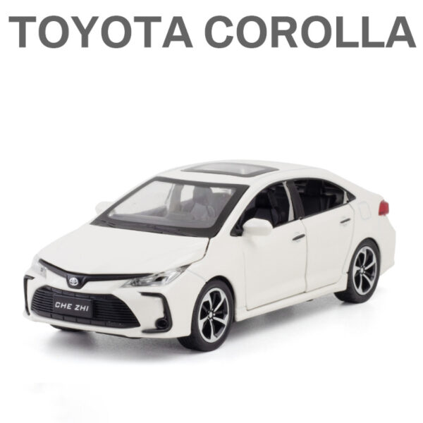 Toyota Corolla Alloy Car Metal Collection Model Die-Cast Toy Car white